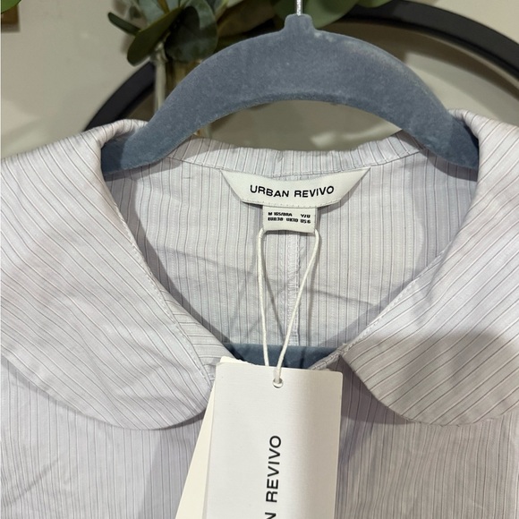 Urban Revivo Striped Mini Dress - White and blue size 6 - Picture 5 of 11